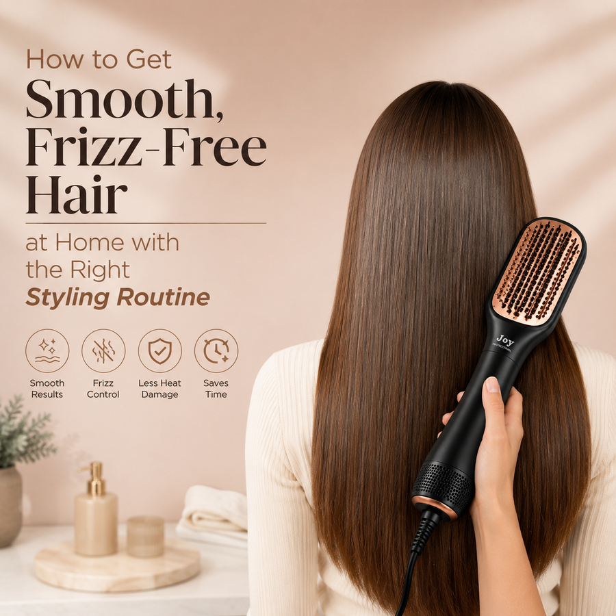 How to Get Smooth, Frizz-Free Hair at Home with the Right Styling Routine