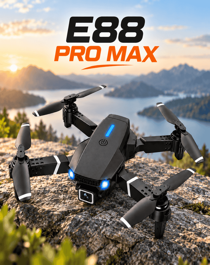 Drone E88 Pro Max — 4K HD Dual Camera Foldable Drone